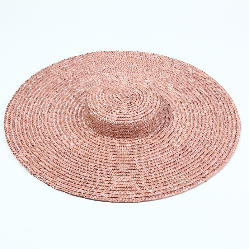 幅15cmの麦わら帽子,女性用フラットトップ,リボン付きビー - Bucket Hat Straw のレビューと価格