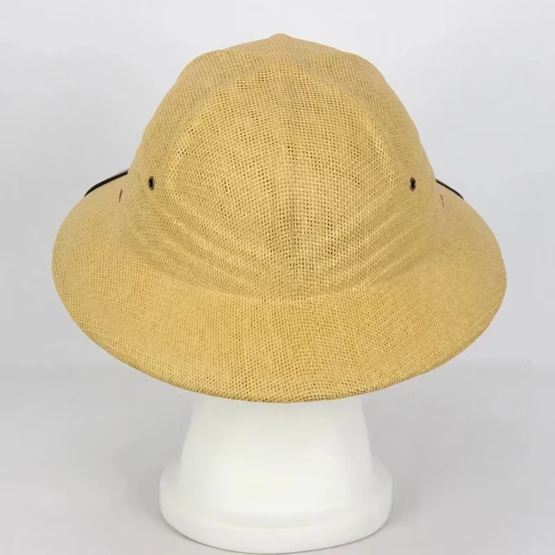 100%わら製ヘルメット型サンハット 夏用 メンズ ベトナム - Bucket Hat Straw のレビューと価格