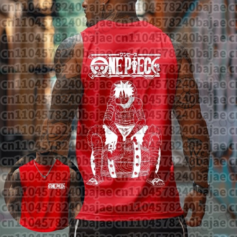2026 ワンピースフィットネスノースリーブタンクトップ男性 - Tank Top Muscle のレビューと価格
