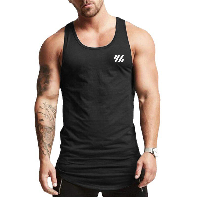 メンズコットンマッスルシャツ,ノースリーブ,ジムタンクトップ - Tank Top Muscle のレビューと価格