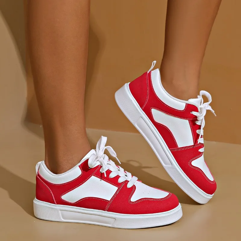 女性用レザースケートシューズ,快適なスケートシューズ,白,赤 - Vans Shoes Old Skool のレビューと価格