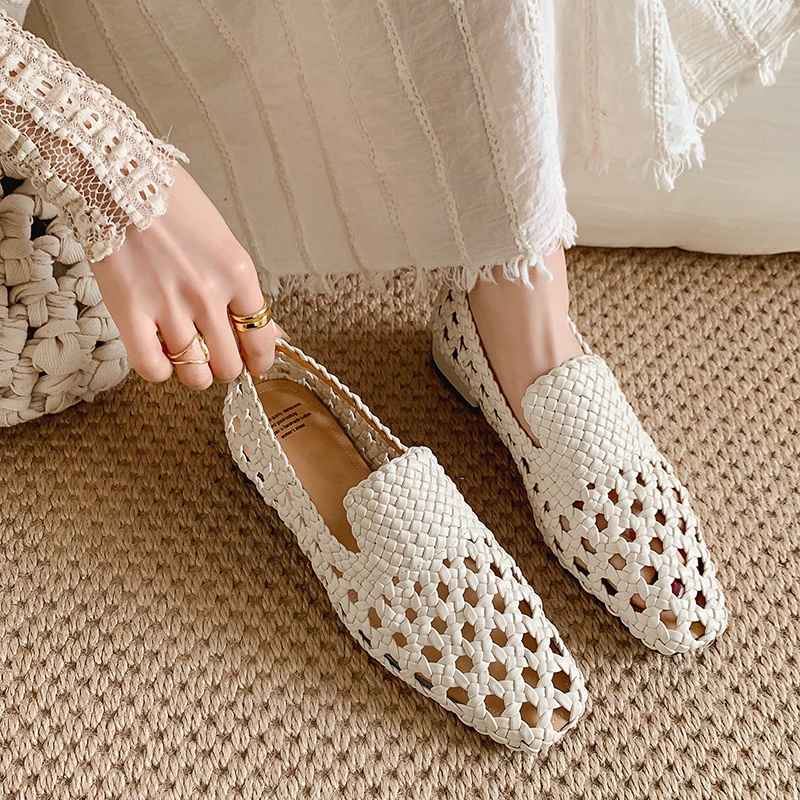 2026 ファッションホット販売本革編み込みサンダル女性ロー - Casual Sandal Leather のレビューと価格