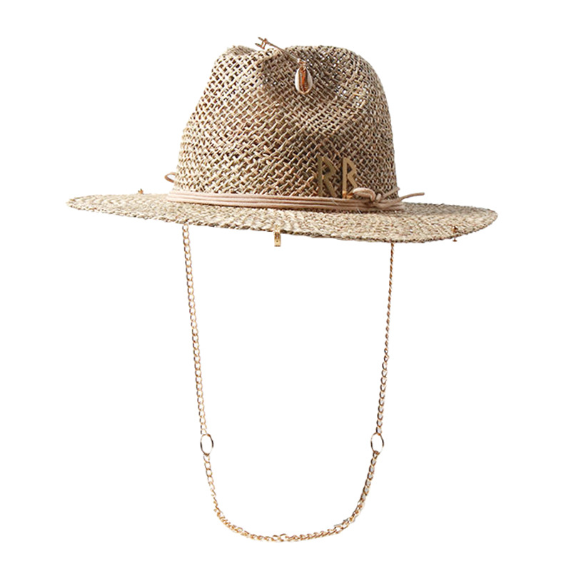 パナマストローサンハットつば広UPF50+折りたたみ式、ネイ - Bucket Hat Straw のレビューと価格