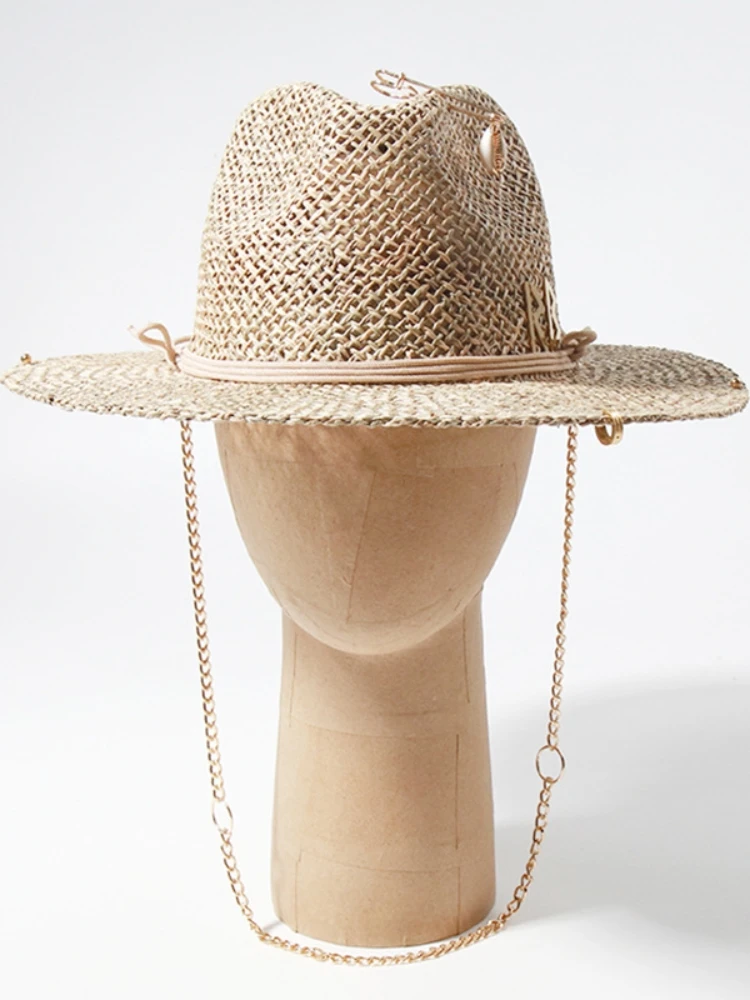 パナマストローサンハットつば広UPF50+折りたたみ式、ネイ - Bucket Hat Straw のレビューと価格