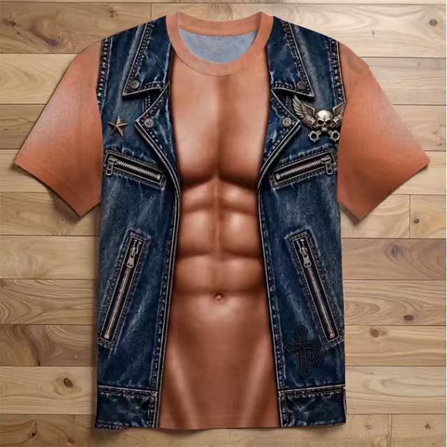 2026年メンズクリエイティブレザータンクトッププリント半袖 - Tank Top Muscle のレビューと価格